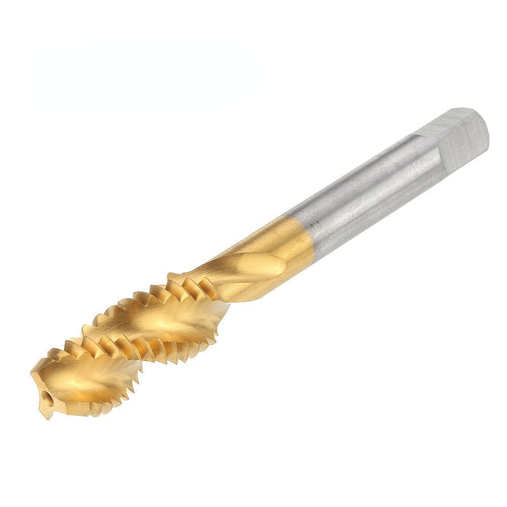 1,2-3,4 Imperial Spiral Flute Hand Tap HSS Titanium Coated Machine Screw Plug Tap Drill Image 11