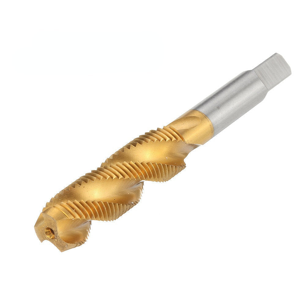 1,2-3,4 Imperial Spiral Flute Hand Tap HSS Titanium Coated Machine Screw Plug Tap Drill Image 12