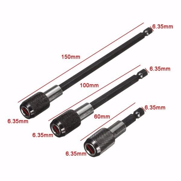 1,4 Inch Hex Shank Screwdriver Bit Holder 60,100,150mm Connecting Rod Image 4