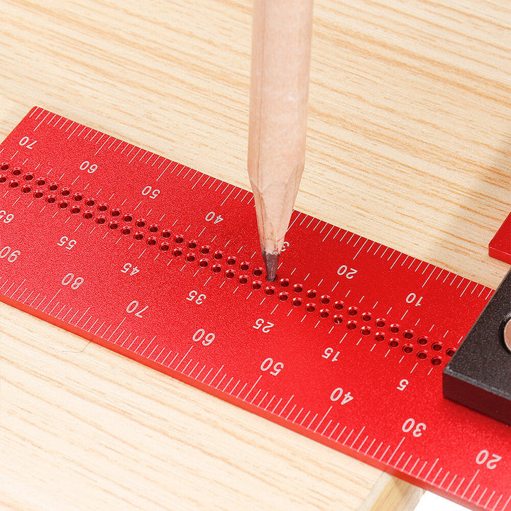 100mm,4Inch Aluminum Alloy Woodworking Ruler Precision Square Guaranteed T Speed Measurements Ruler for Measuring Image 5