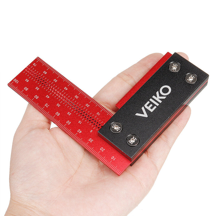 100mm,4Inch Aluminum Alloy Woodworking Ruler Precision Square Guaranteed T Speed Measurements Ruler for Measuring Image 8