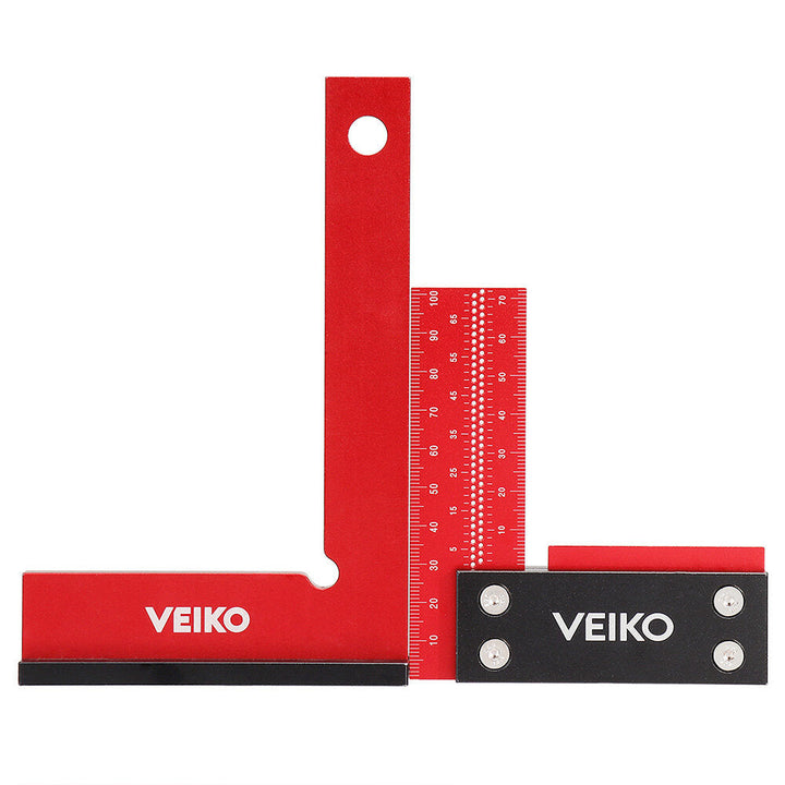 100mm,4Inch Aluminum Alloy Woodworking Ruler Precision Square Guaranteed T Speed Measurements Ruler for Measuring Image 9