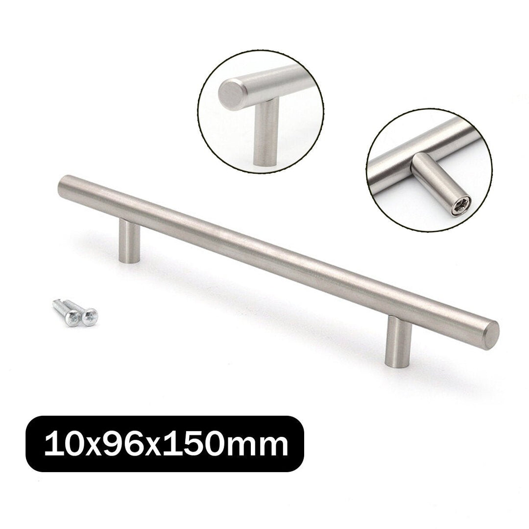 10mm Stainless Steel T Bar Handles for Kitchen Door Furniture Cupboard Cabinet Image 3