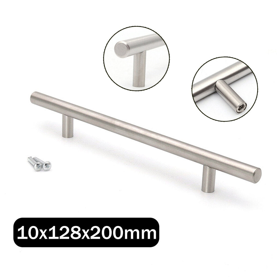 10mm Stainless Steel T Bar Handles for Kitchen Door Furniture Cupboard Cabinet Image 4