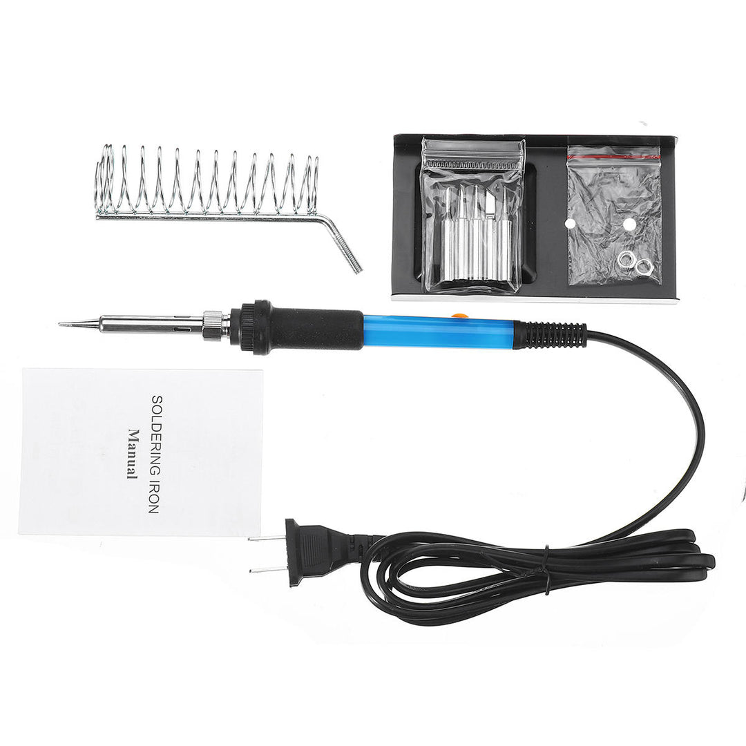 110V,220V 60W Electric Solder Iron Adjustable Temperature Welding Soldering Iron Tool Kit Image 3