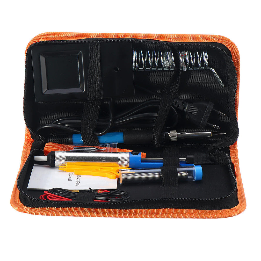 110V,220V 60W Electric Solder Iron Adjustable Temperature Welding Soldering Iron Tool Kit Image 8