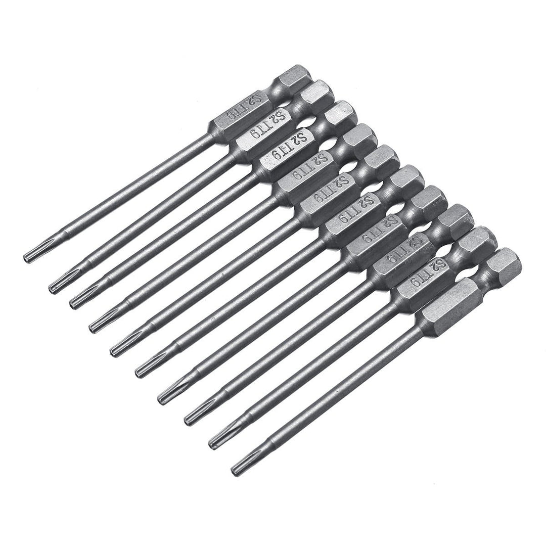 10pcs TT6-TT40 Torx Head Screwdriver Bit 75mm Hex Shank Power Drill Screwdriver Bits Set Image 7