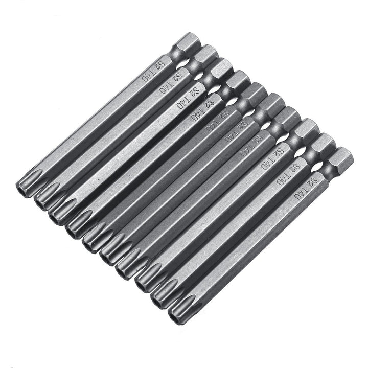 10pcs TT6-TT40 Torx Head Screwdriver Bit 75mm Hex Shank Power Drill Screwdriver Bits Set Image 9