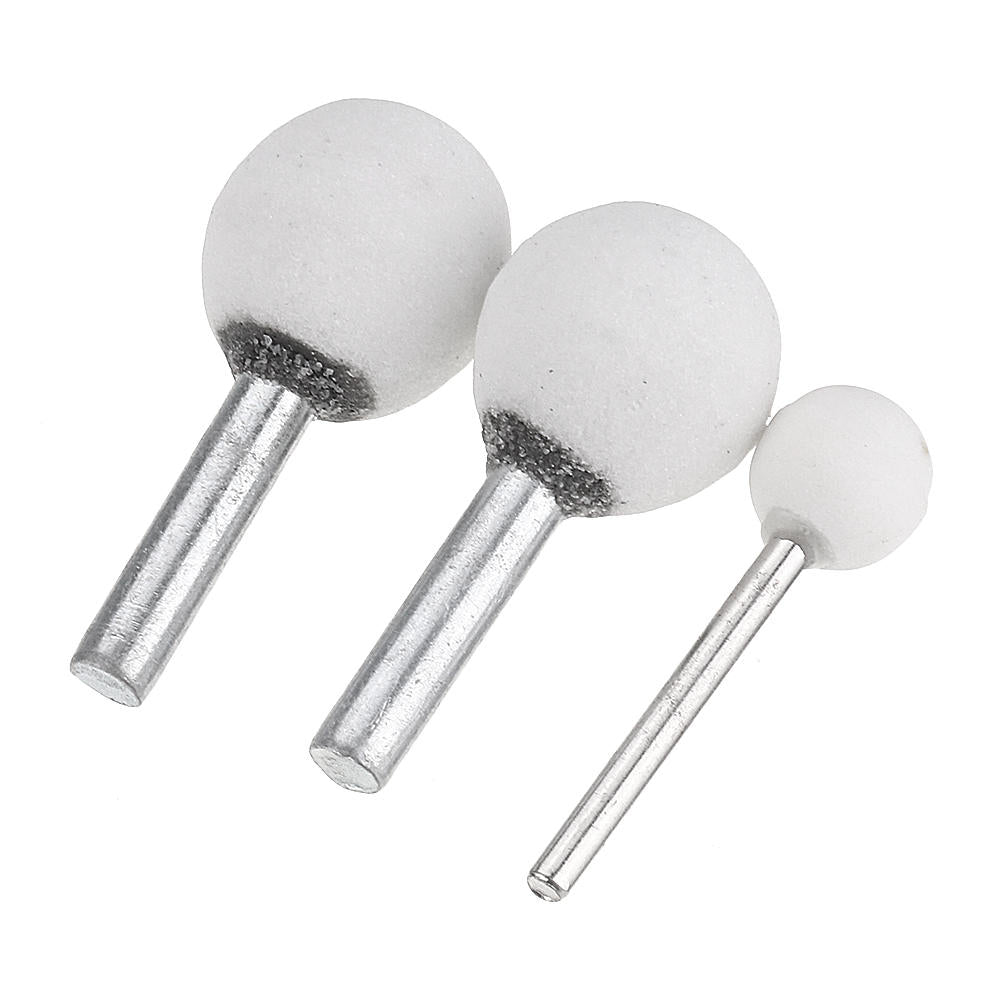 10pcs 3x12,6x22,6x25mm Abrasive Mounted Grinding Stone Spherical Head Wheel Abrasive Tools for Rotary Tool Image 2