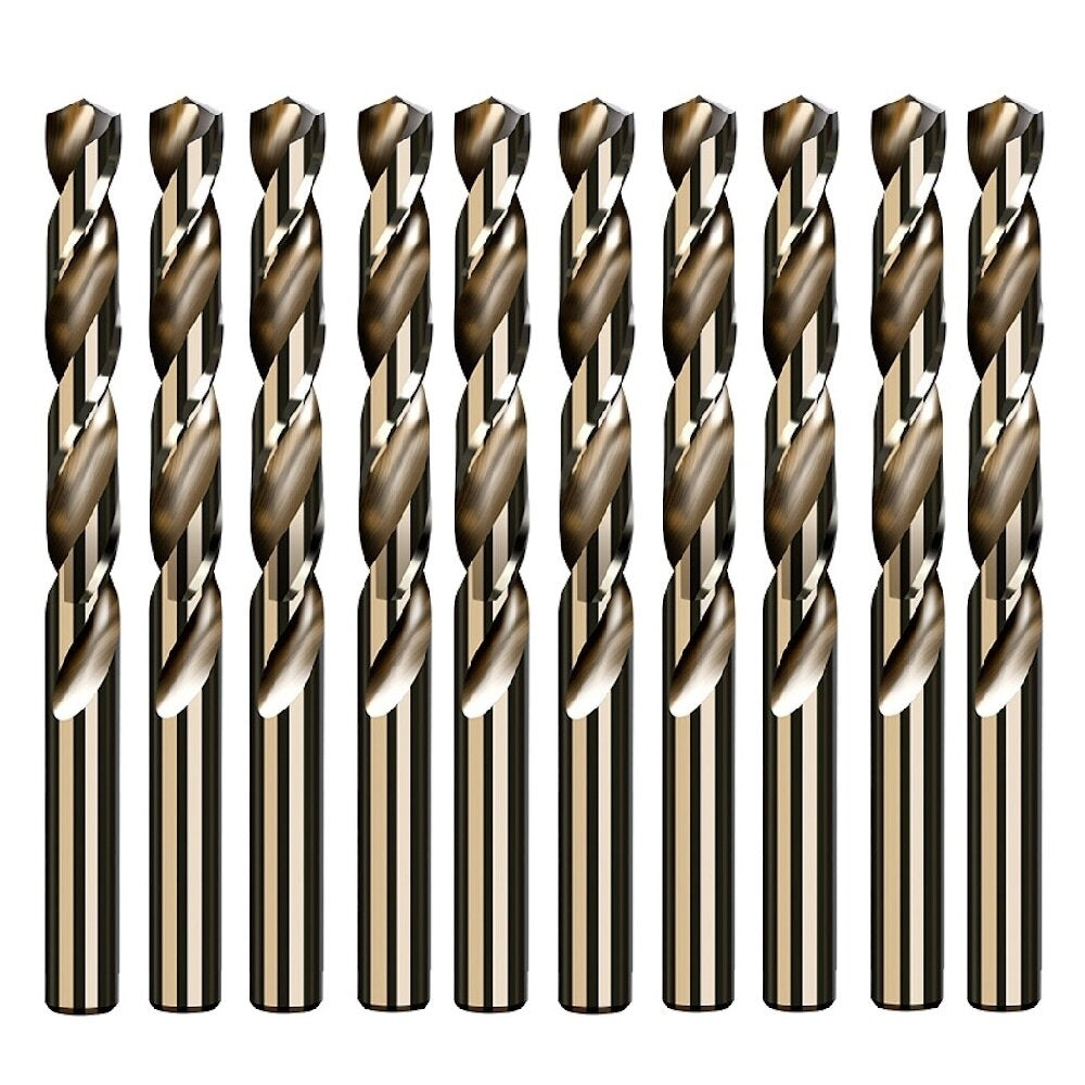 10Pcs 5.2,5.5,6.0,8.5mm M35 High Speed Steel Containing Cobalt Twist Drill Bit Tool for Metal Stainless Steel Drilling Image 1