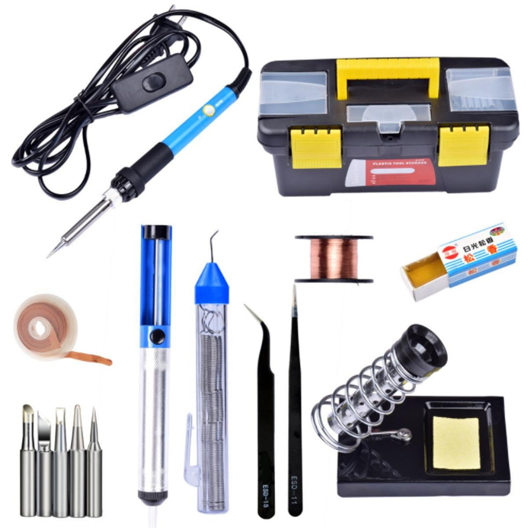 110,220V 60W Adjustable Temperature Electric Welding Soldering Tools Kit with Switch Image 1