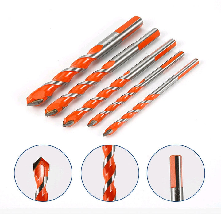 10Pcs 6,8mm Triangular Overlord Drill Metal Perforated Triangle Drill For Ceramic Tile And Glass Concrete Wall Image 3