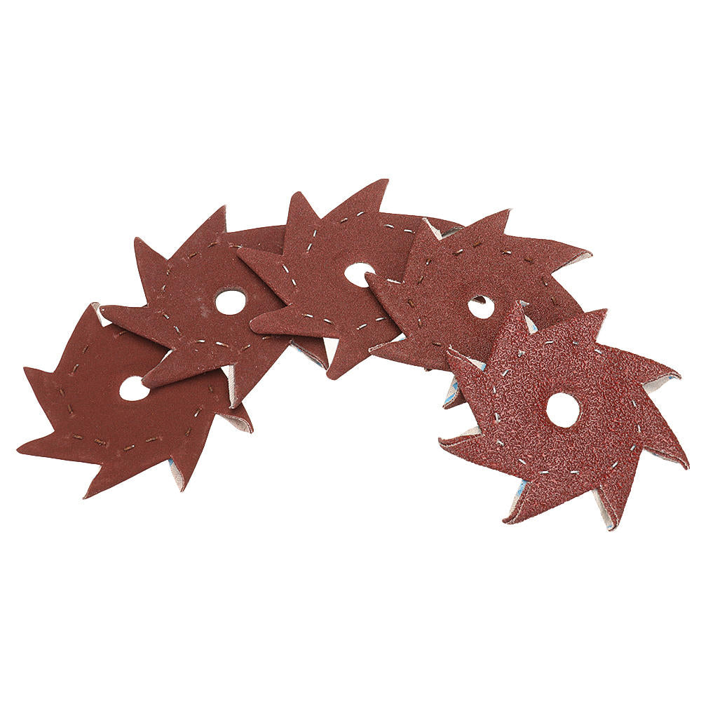 10Pcs 80,120,180,240,320 Grit Octagonal Abrasive Sandpaper Double Layer Sanding Buffing Tool Image 4