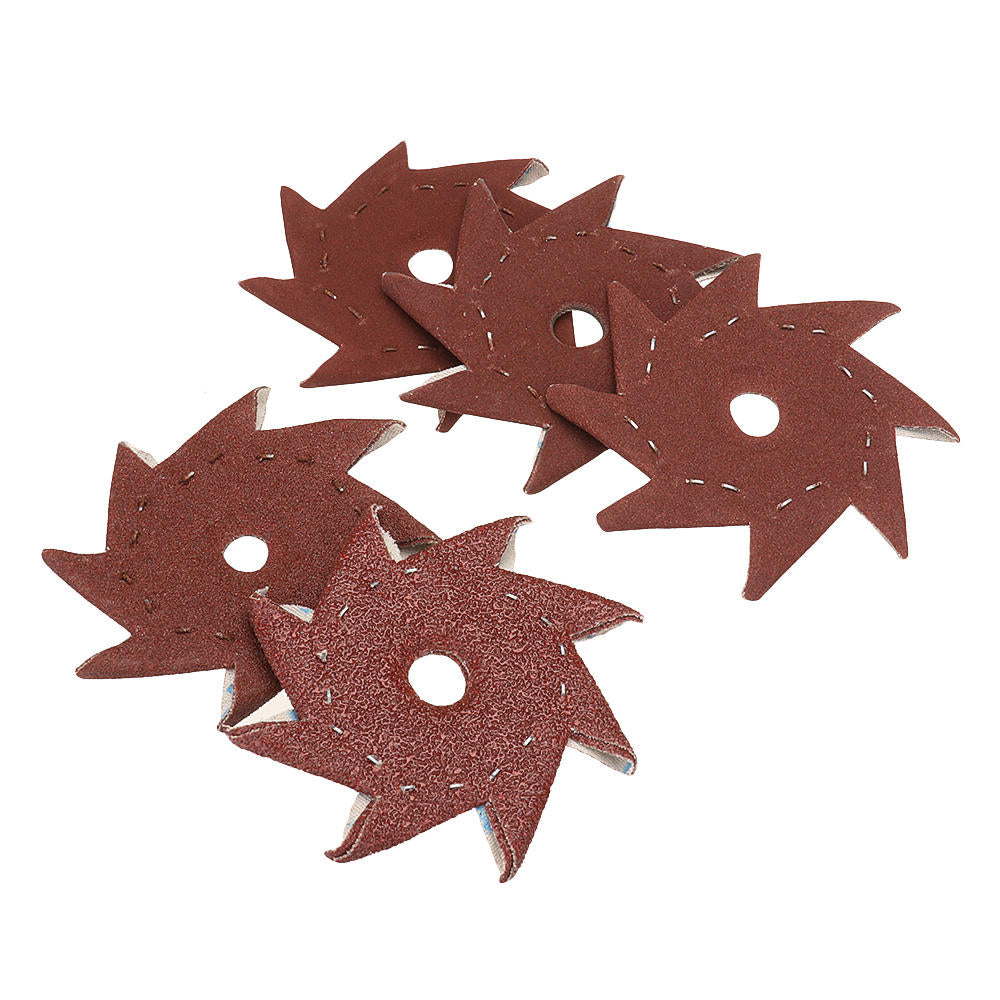 10Pcs 80,120,180,240,320 Grit Octagonal Abrasive Sandpaper Double Layer Sanding Buffing Tool Image 5