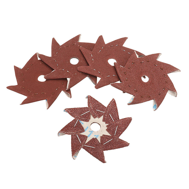 10Pcs 80,120,180,240,320 Grit Octagonal Abrasive Sandpaper Double Layer Sanding Buffing Tool Image 6