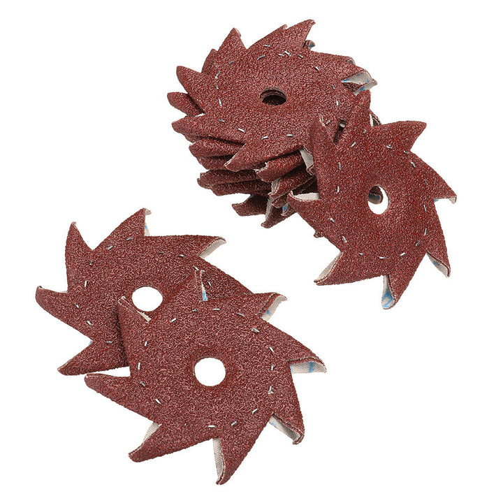 10Pcs 80,120,180,240,320 Grit Octagonal Abrasive Sandpaper Double Layer Sanding Buffing Tool Image 8