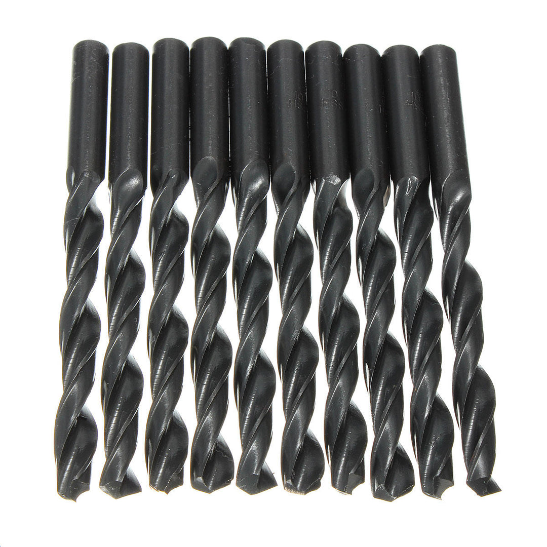 10pcs HSS Straight Shank Worm Spiral Twist Drill Bits from 1-10MM Image 4