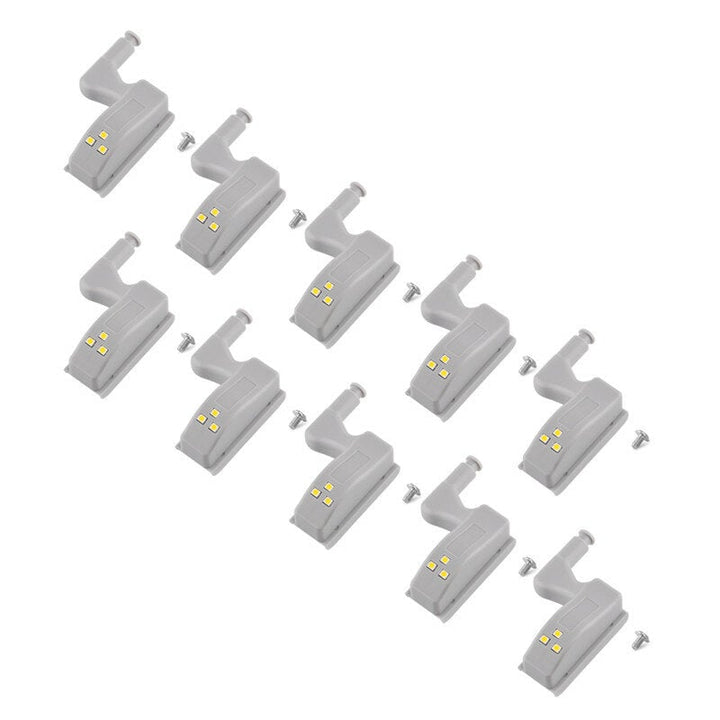 10Pcs LED Sensor Hinge Light Under Cabinet Light Cupboard Inner Hinge Lamp for Wardrobe Closet Kitchen Night Light Image 2