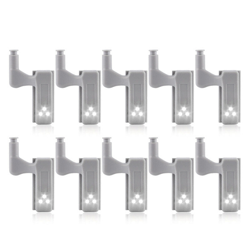 10Pcs LED Sensor Hinge Light Under Cabinet Light Cupboard Inner Hinge Lamp for Wardrobe Closet Kitchen Night Light Image 3