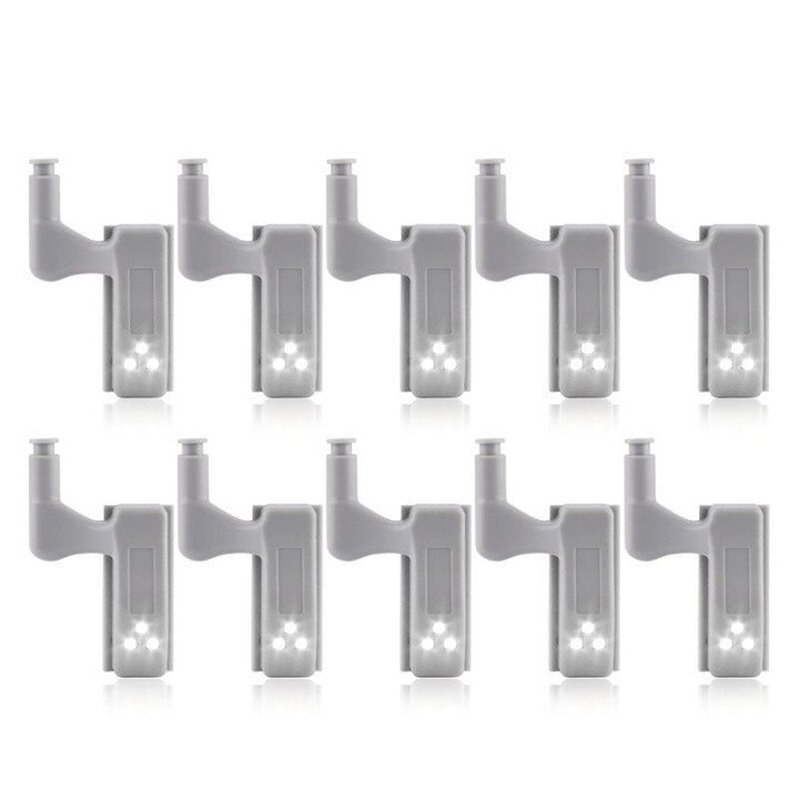 10Pcs LED Sensor Hinge Light Under Cabinet Light Cupboard Inner Hinge Lamp for Wardrobe Closet Kitchen Night Light Image 3