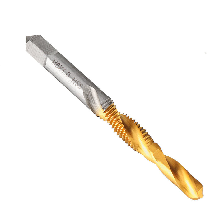 10pcs M3-10 Countersink Drill Bit HSS Titanium Coating M3,4,5,6,8,10 Tapping Chamfering Drill Machine Thread Tap Image 3