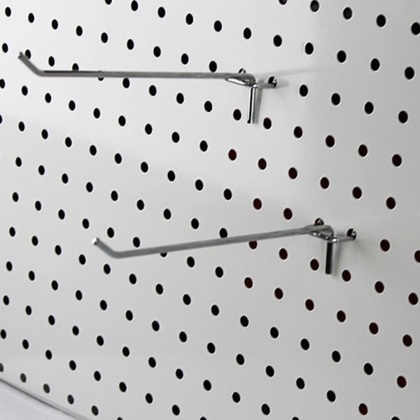 10Pcs Stainless Steel Wall Display Hooks for Coat Shop Slatwall Panel 10 150MM Image 8