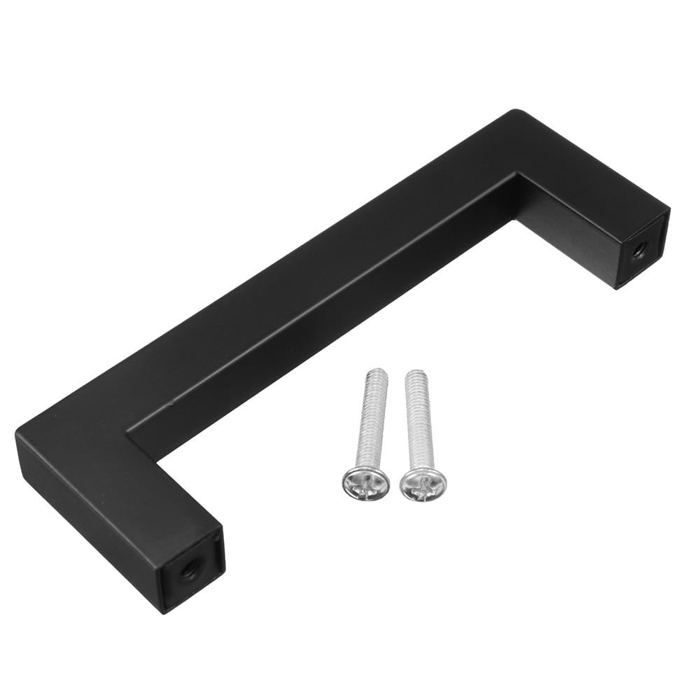 12x12mm Black Hollow Square Stainless Steel Door Handles Drawer Pull For Cupboard Cabinet Image 3