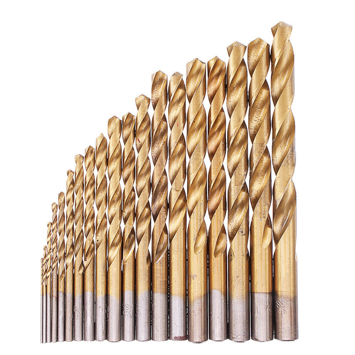 13,19,25pcs HSS Twist Drill Bit Set 1-10mm Titanium Coated Drill Bit for Wood Metal Drilling Image 4