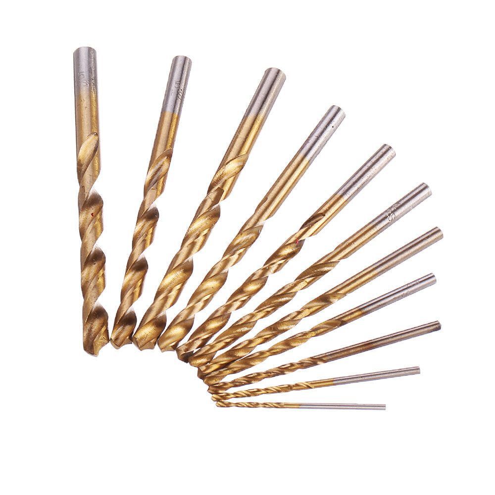 13,19,25pcs HSS Twist Drill Bit Set 1-10mm Titanium Coated Drill Bit for Wood Metal Drilling Image 5