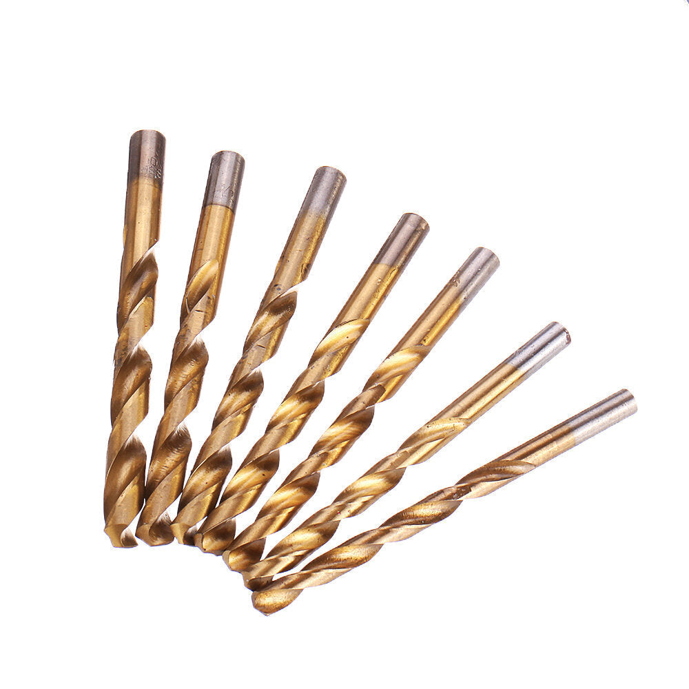 13,19,25pcs HSS Twist Drill Bit Set 1-10mm Titanium Coated Drill Bit for Wood Metal Drilling Image 6