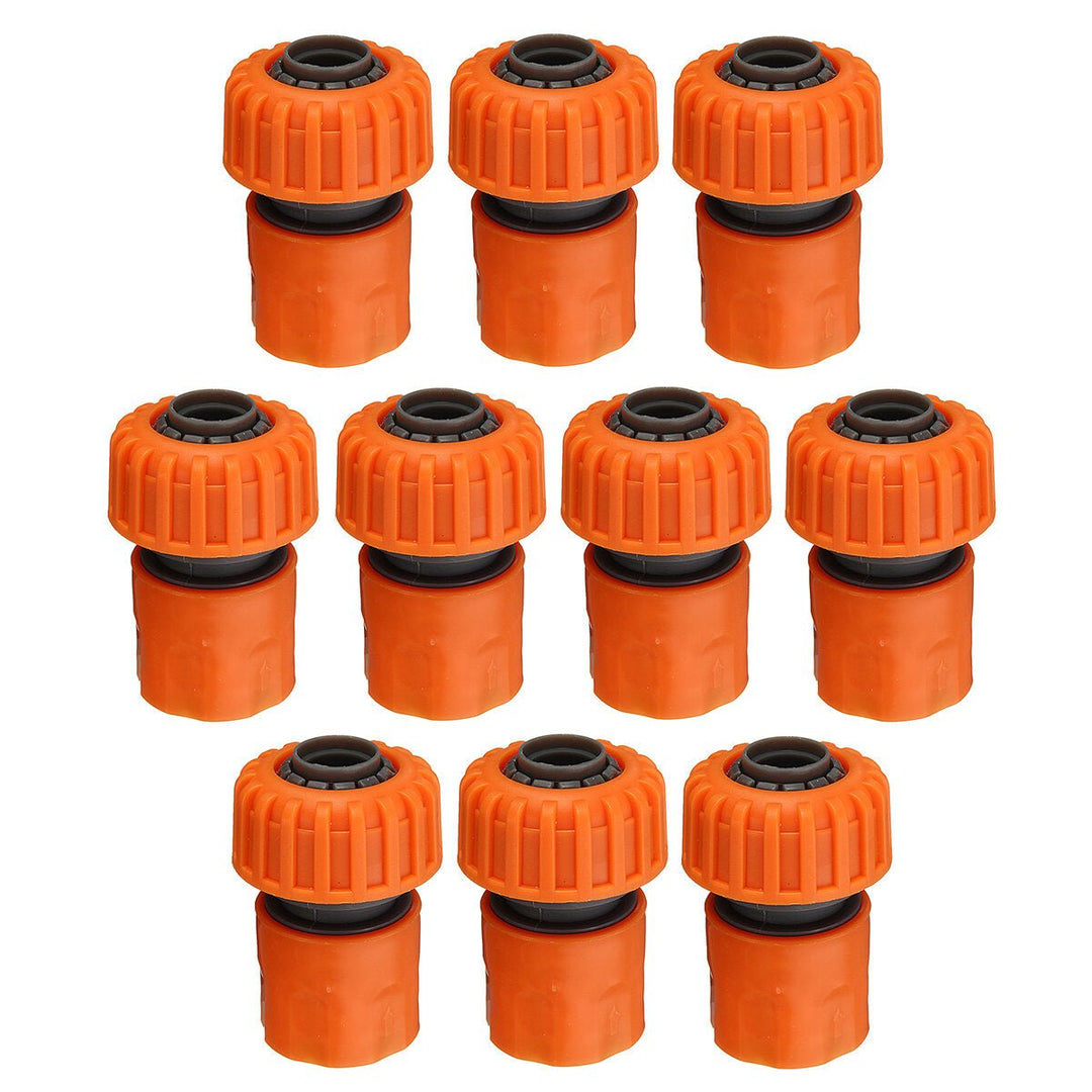 10Pcs Orange 3,4" Garden Joiner Quick Connect Adapter Water Hose Pipe Washing Image 8