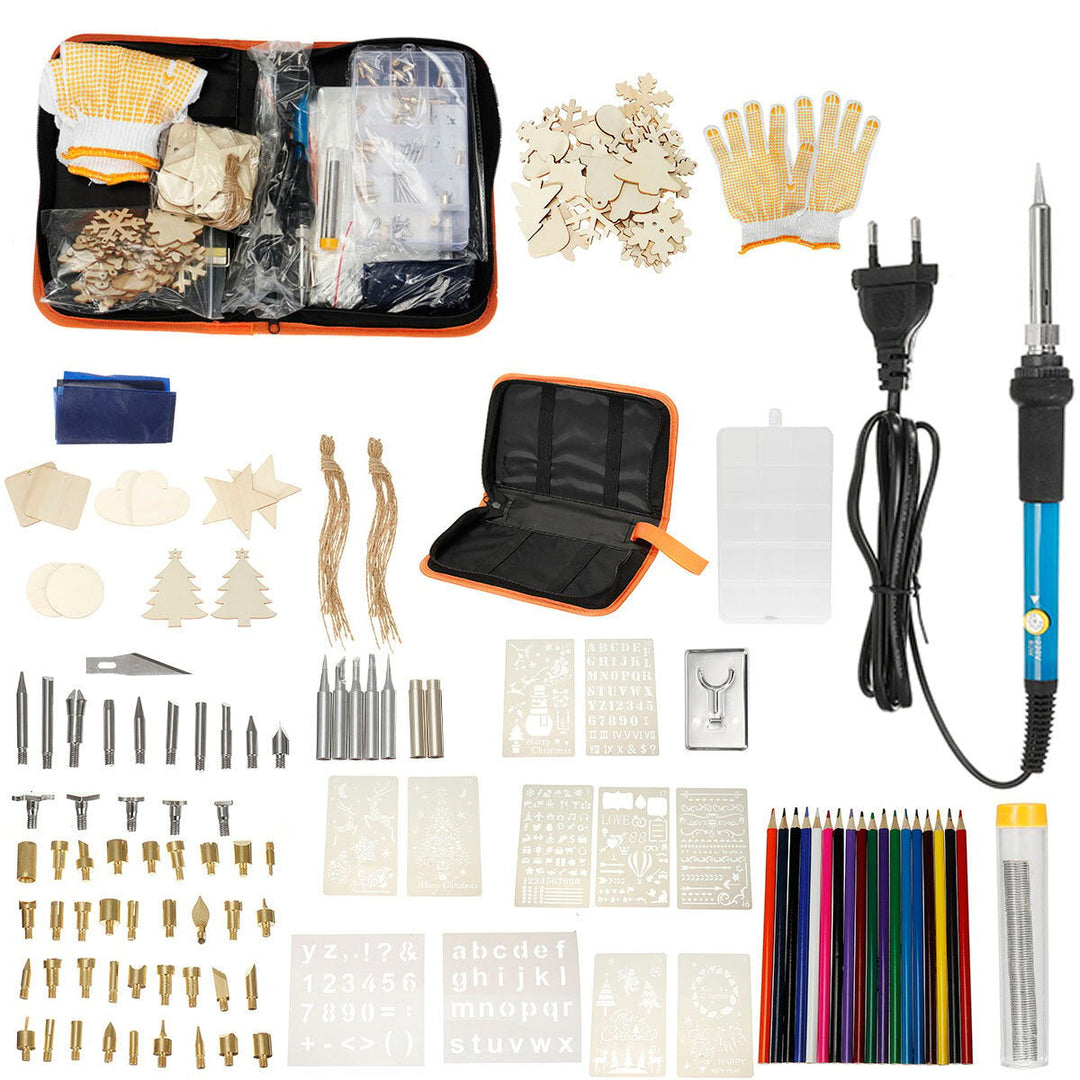 168Pcs 110V~240V 60W DIY Adjustable Temperature Electric Soldering Iron Welding Kit Image 1