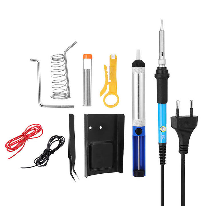 15Pcs 60W 110V,220V Adjustable Temperature Electric Solder Iron Welding Tool Tweezer Image 1