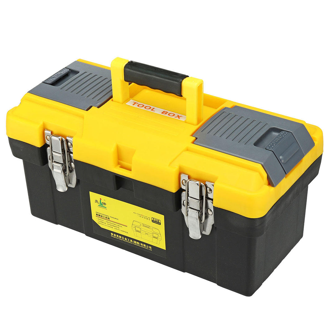 14,17,19 Inch Plastic Work Tools Storage Box Protable Carrying Case Handle Accessories Holder Image 7