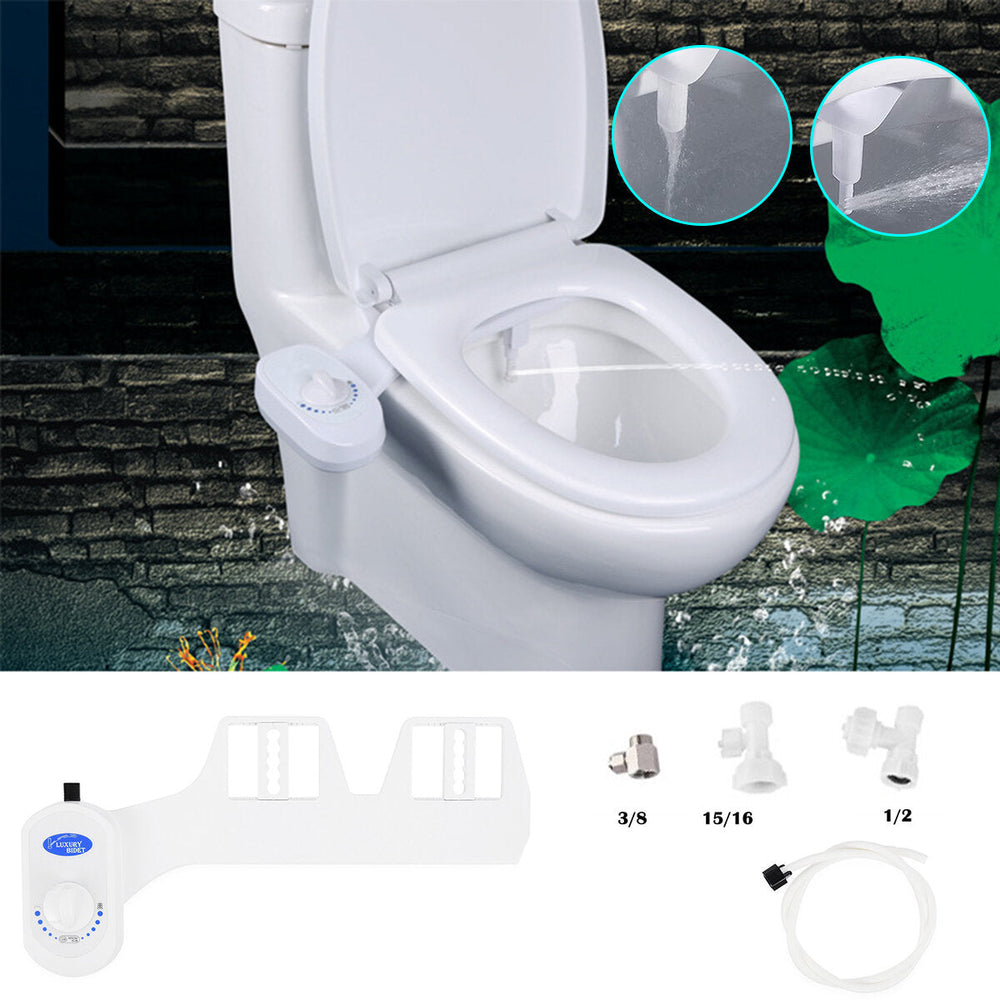 15,16 3,8 1,2 Inch Non-Electric Bidet Attachment Fresh Water Sprayer Mechanical Toilet Seat Nozzle Image 2