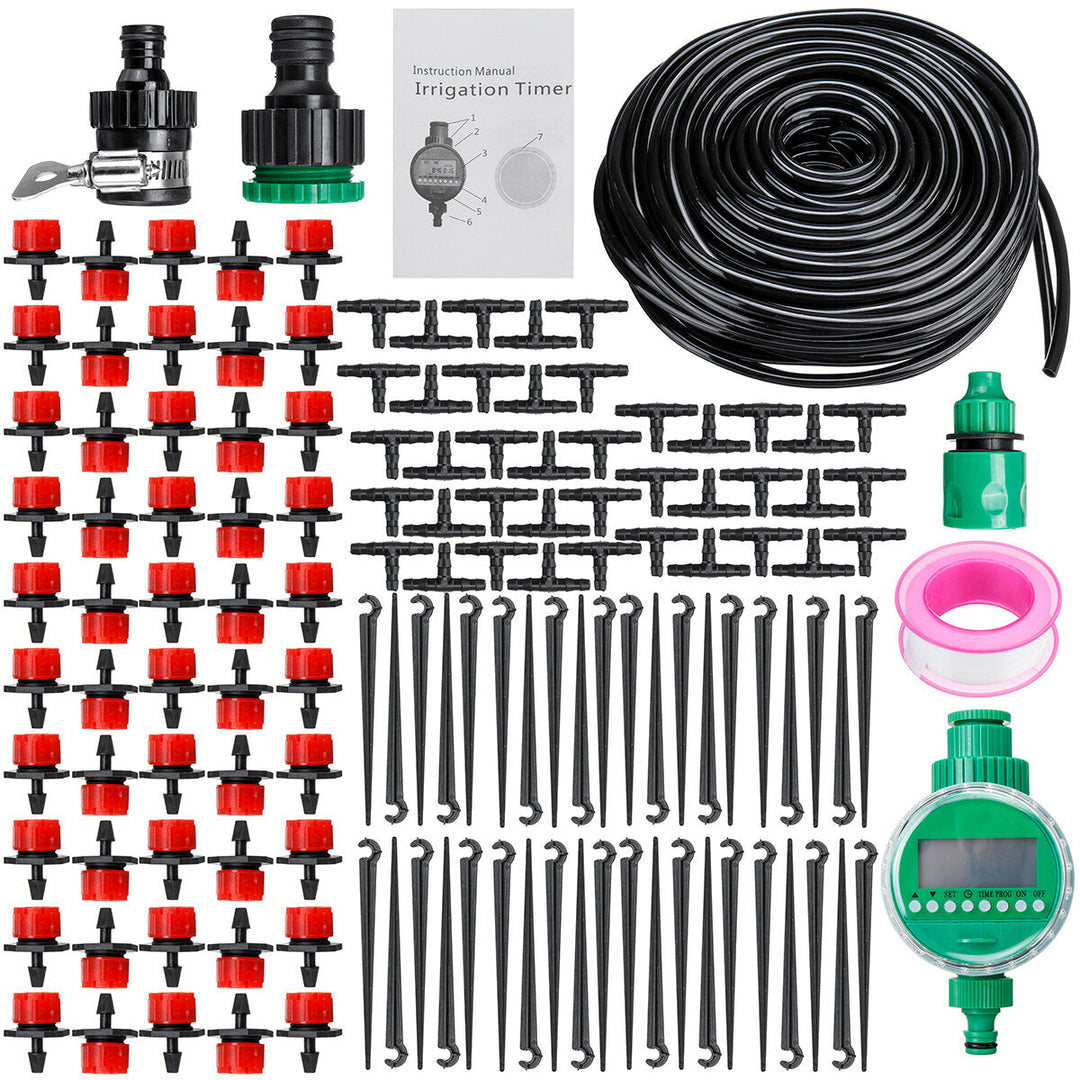 15,20,25,30m DIY Irrigation System Water Timer Auto Plant Watering Micro Drip Garden Watering Kits Image 1