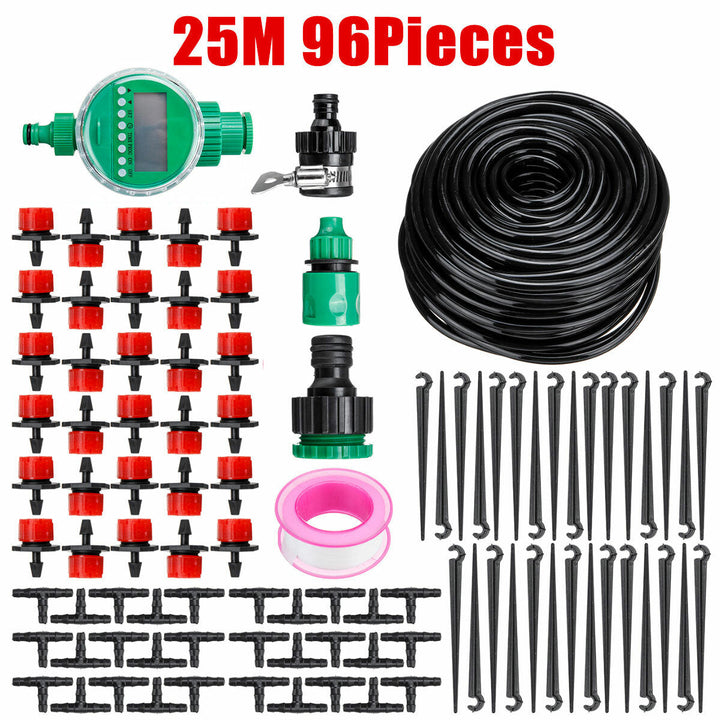 15,20,25,30m DIY Irrigation System Water Timer Auto Plant Watering Micro Drip Garden Watering Kits Image 3