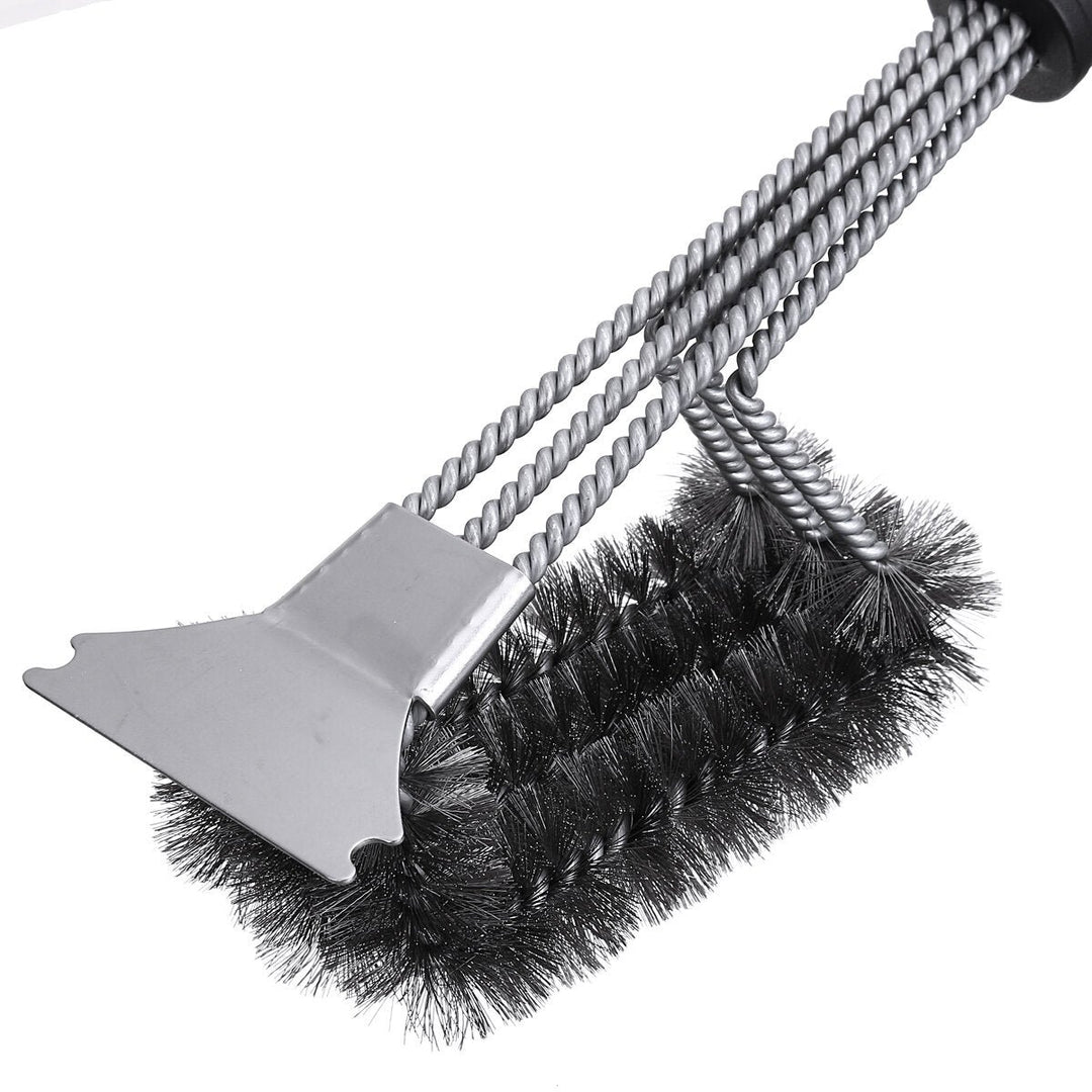 17" BBQ Grill Brush Scraper Scrubber Barbecue Cleaning Tool Wire Kitchen Stainless Steel Cleaner Image 6