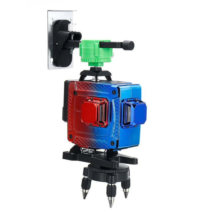 16 Line 4D Colorful Green Light Laser Level Single,Dual Battery 360 Horizontal Vertical Cross Measurement Image 3