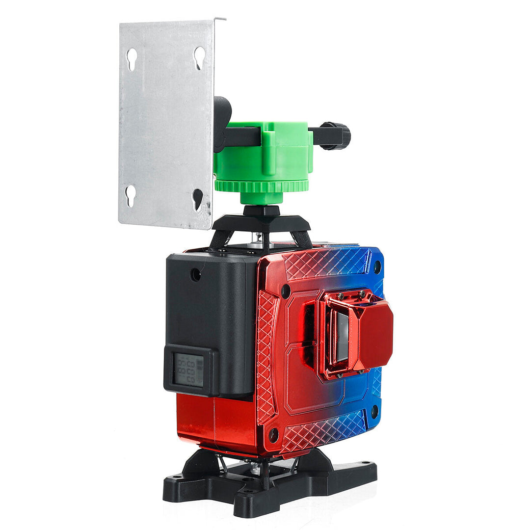 16 Line 4D Colorful Green Light Laser Level Single,Dual Battery 360 Horizontal Vertical Cross Measurement Image 4