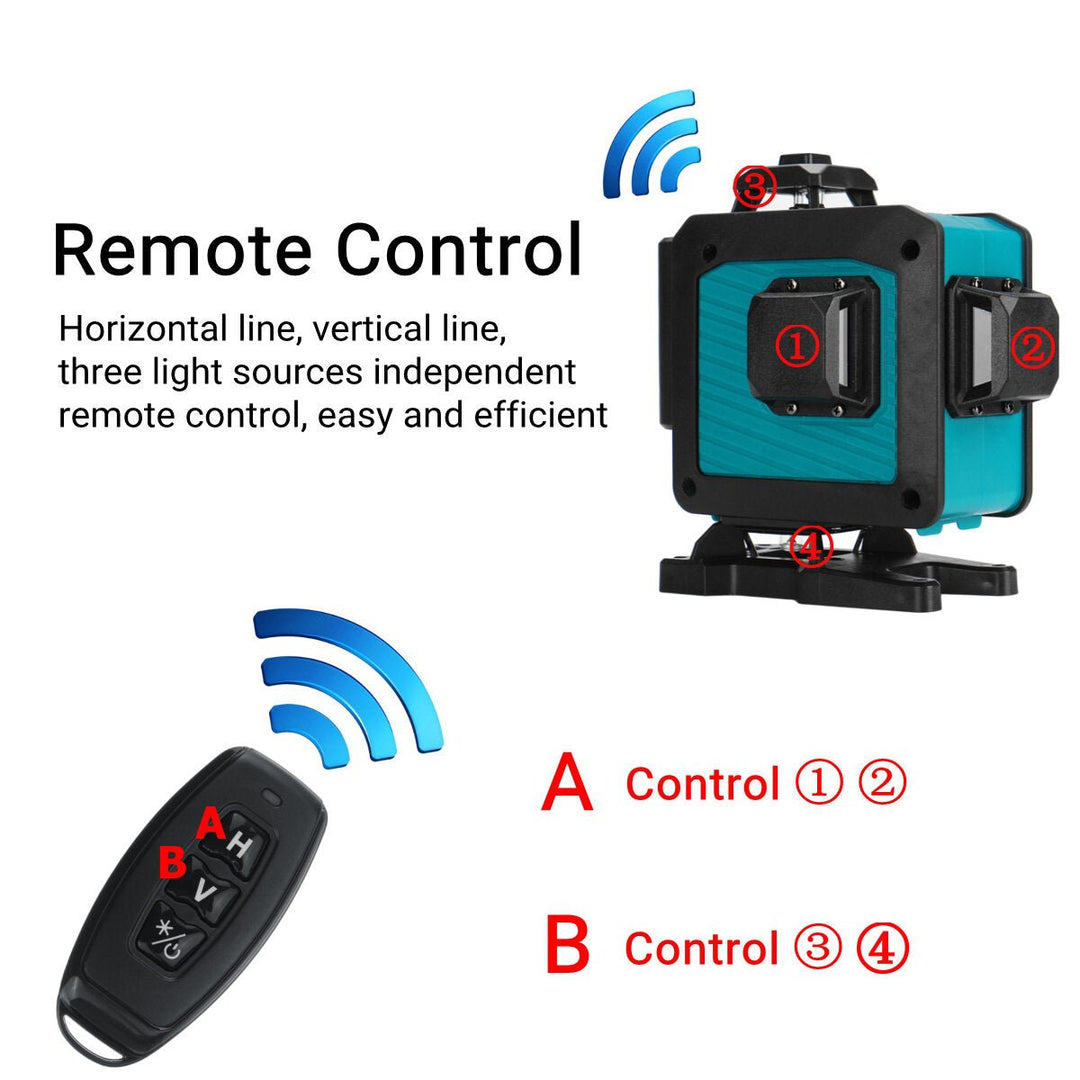 16 Line Laser Level Green Light 360 Self Leveling Cross Horizontal Vertical Image 7