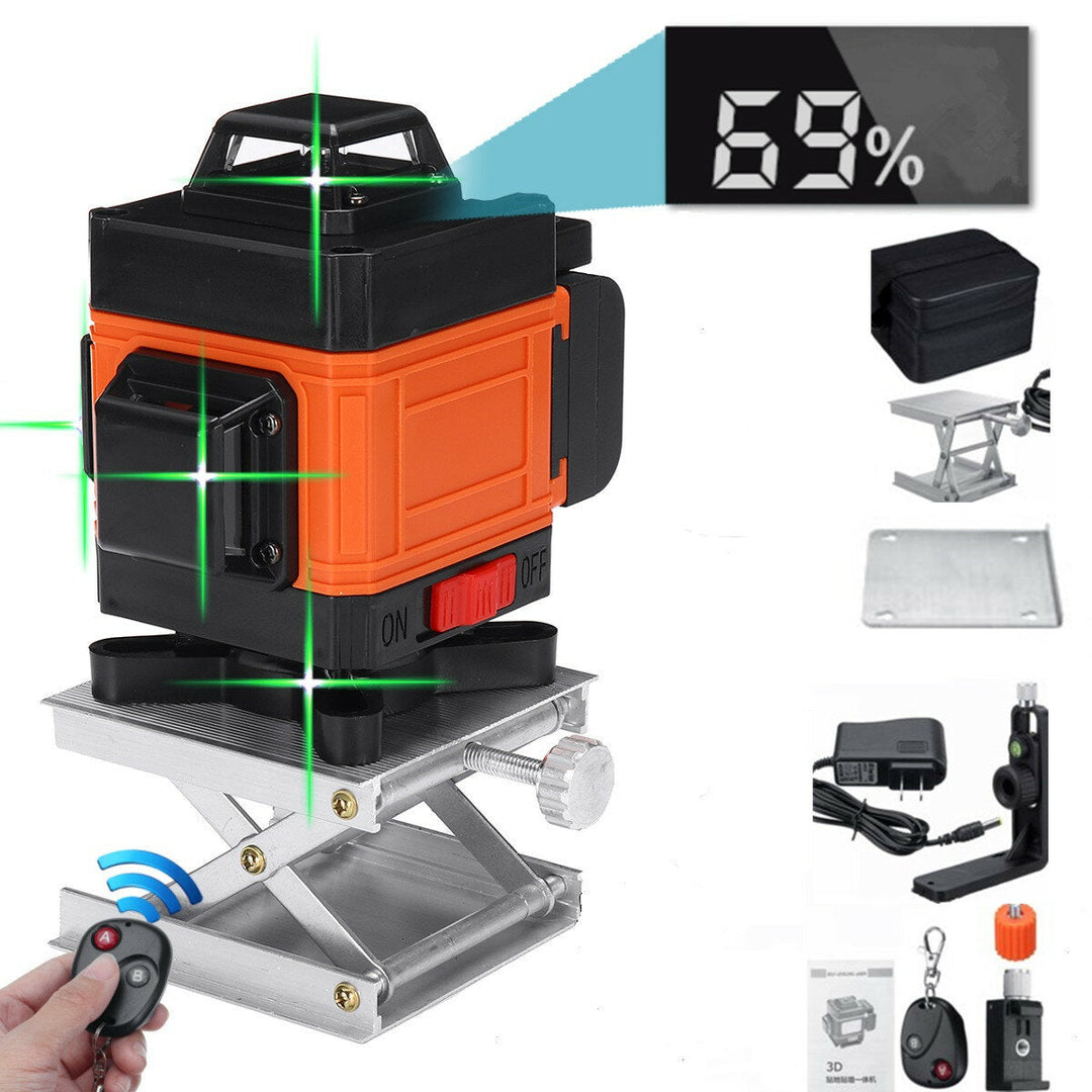 16 Lines 3D 360 Green Laser Level Self-Leveling Cross Line Horizontal LCD Tool Image 2