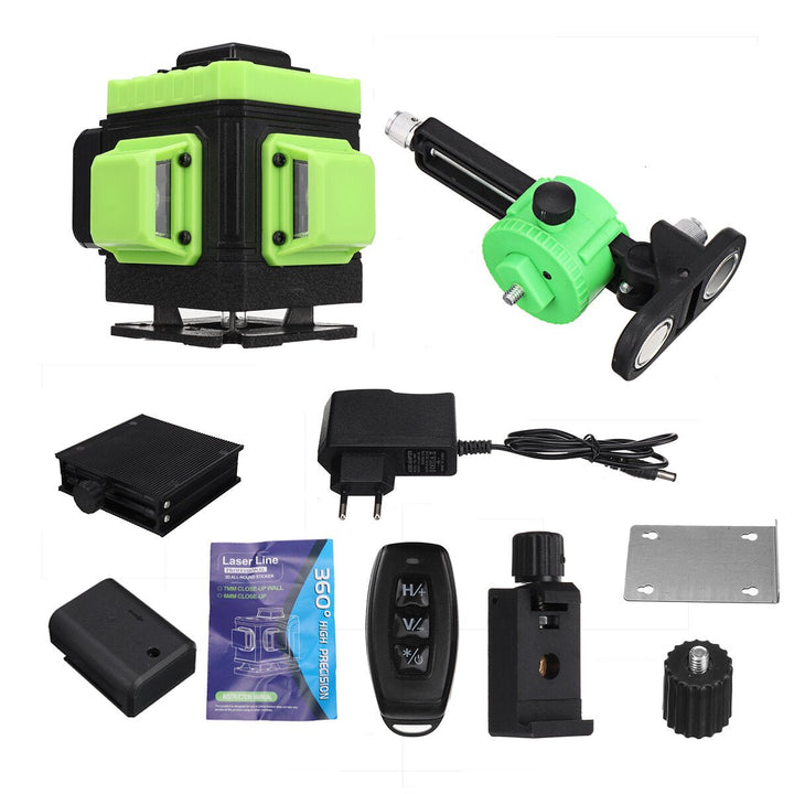 16,12,8 Line 4D 360 Horizontal Vertical Cross Green Light Laser Level Self-Leveling Measure APP Control Image 8