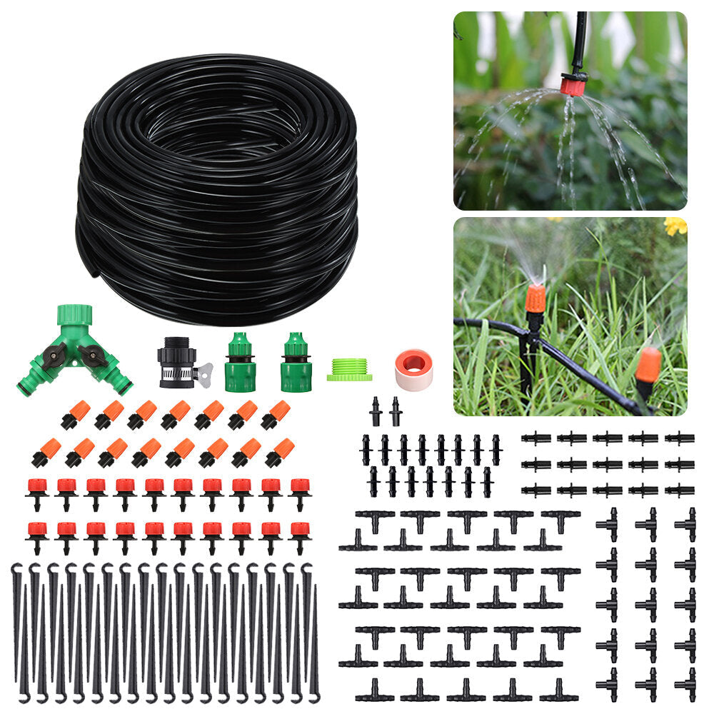 157Pcs Micro Drip Irrigation System Plant Self Watering Garden 40M Hose Kit Image 2