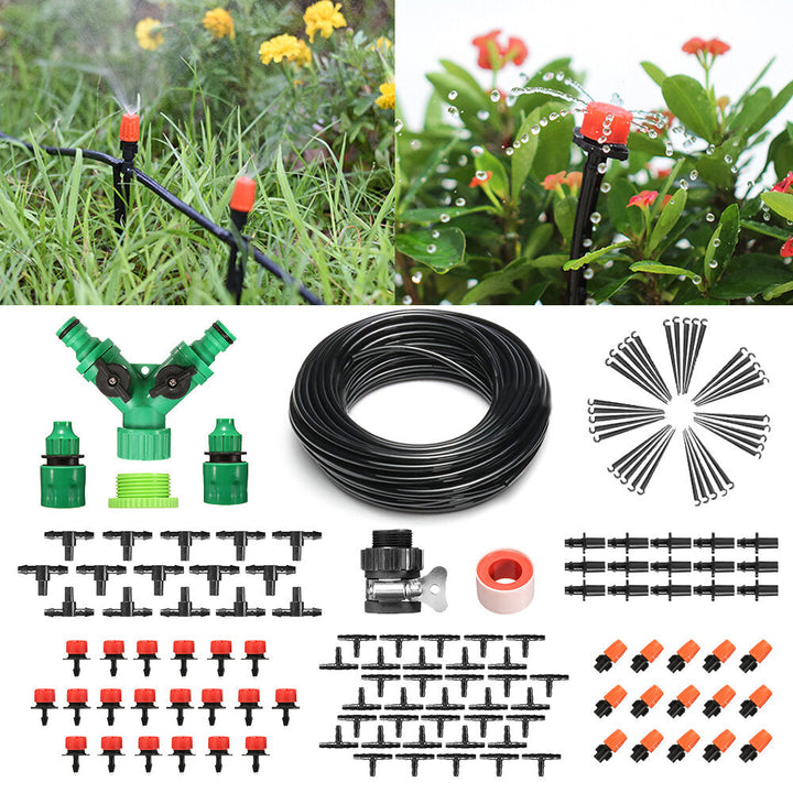 157Pcs Micro Drip Irrigation System Plant Self Watering Garden 40M Hose Kit Image 3