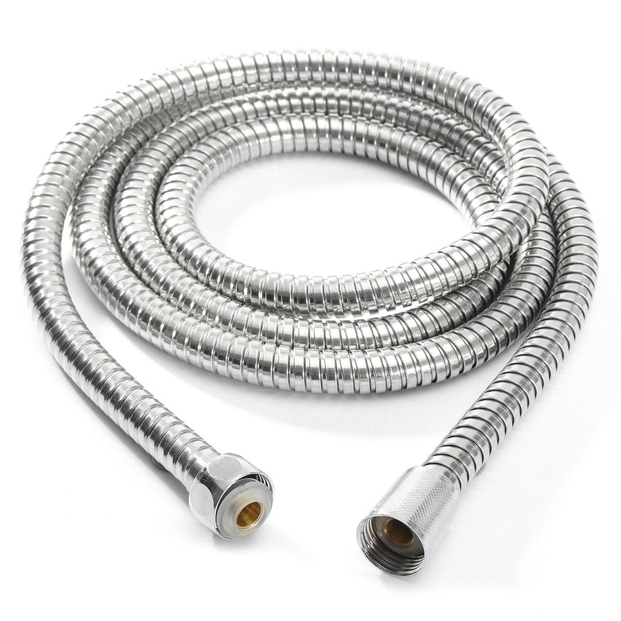 1m,1.5m,2m Stainless Steel Bathroom Flexible Shower Hose Water Head Pipe Thread Interface Image 1