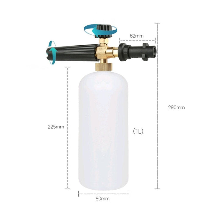 1L High Pressure Foam Pot 1,4 Quick Insert Fast Interface Adjustable Nozzle Head Pure Copper PA Foam Pot Image 4