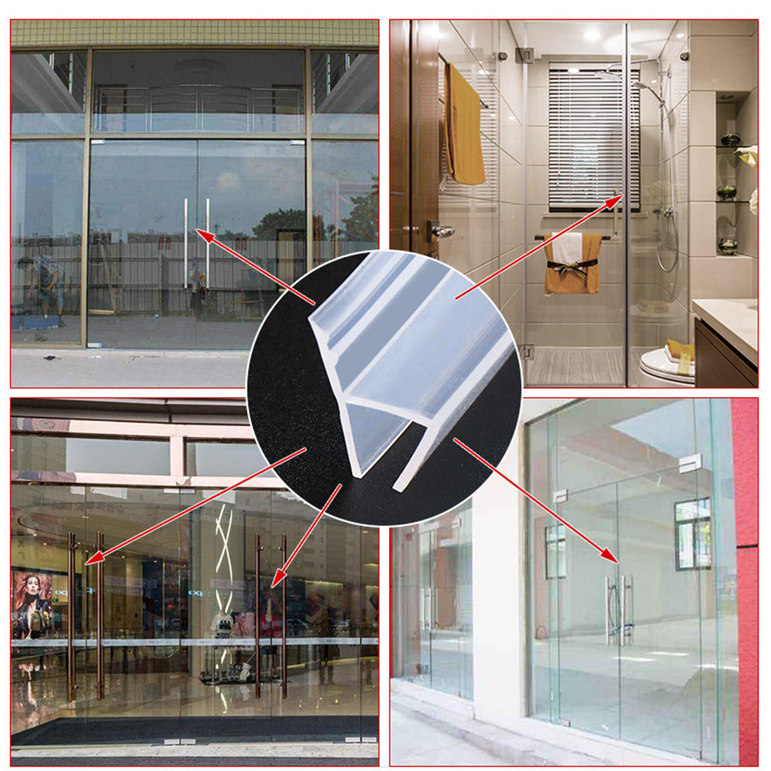 1M h-Shape Bath Shower Screen Door Window Water Sealing Strip Straight 6,8,10,12mm Image 6