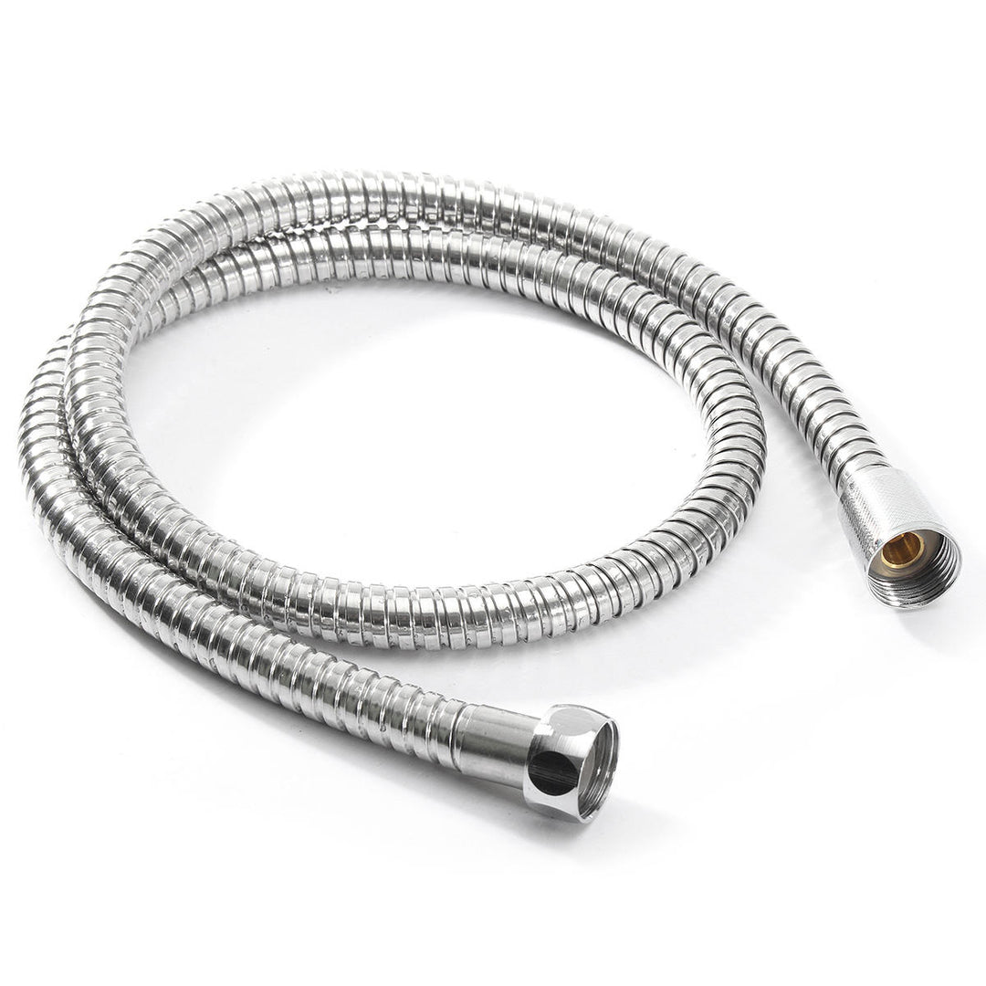 1m,1.5m,2m Stainless Steel Bathroom Flexible Shower Hose Water Head Pipe Thread Interface Image 3