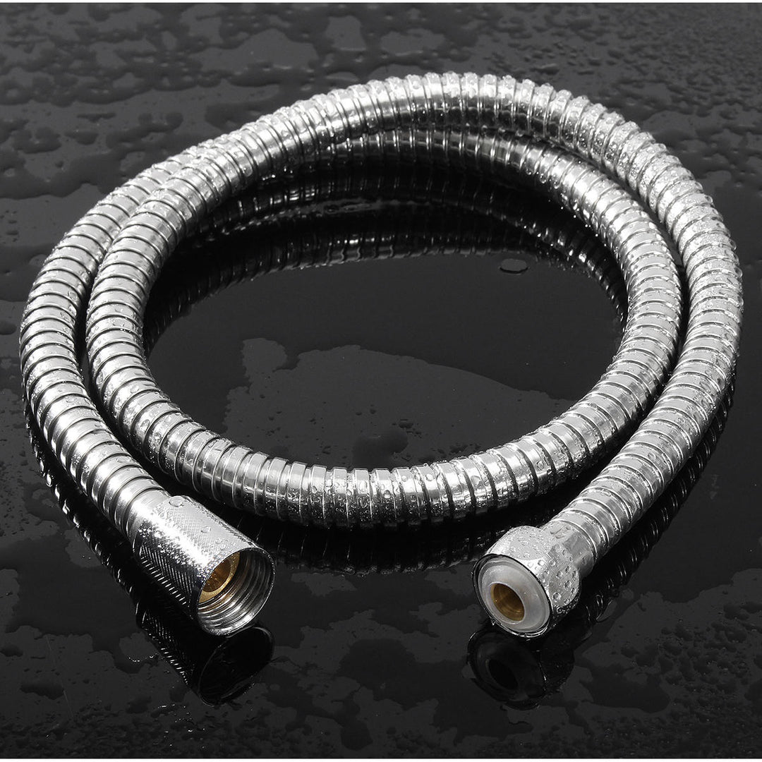 1m,1.5m,2m Stainless Steel Bathroom Flexible Shower Hose Water Head Pipe Thread Interface Image 7